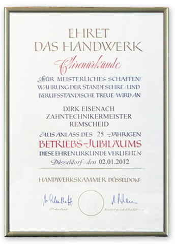 Ehrenurkunde