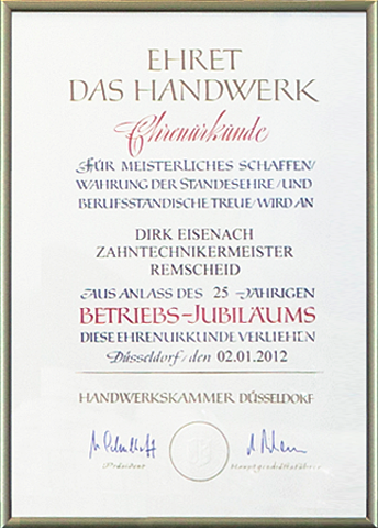 Ehrenurkunde